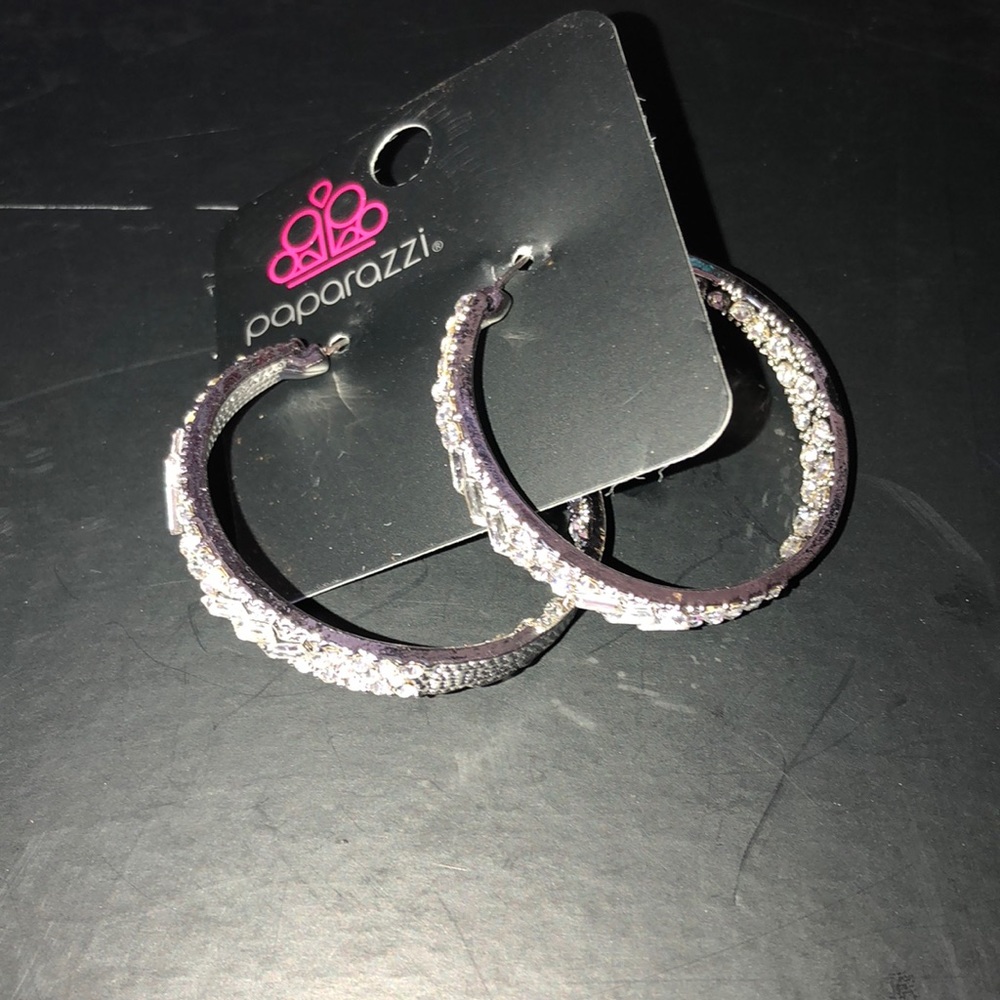 Silver hoop earrings